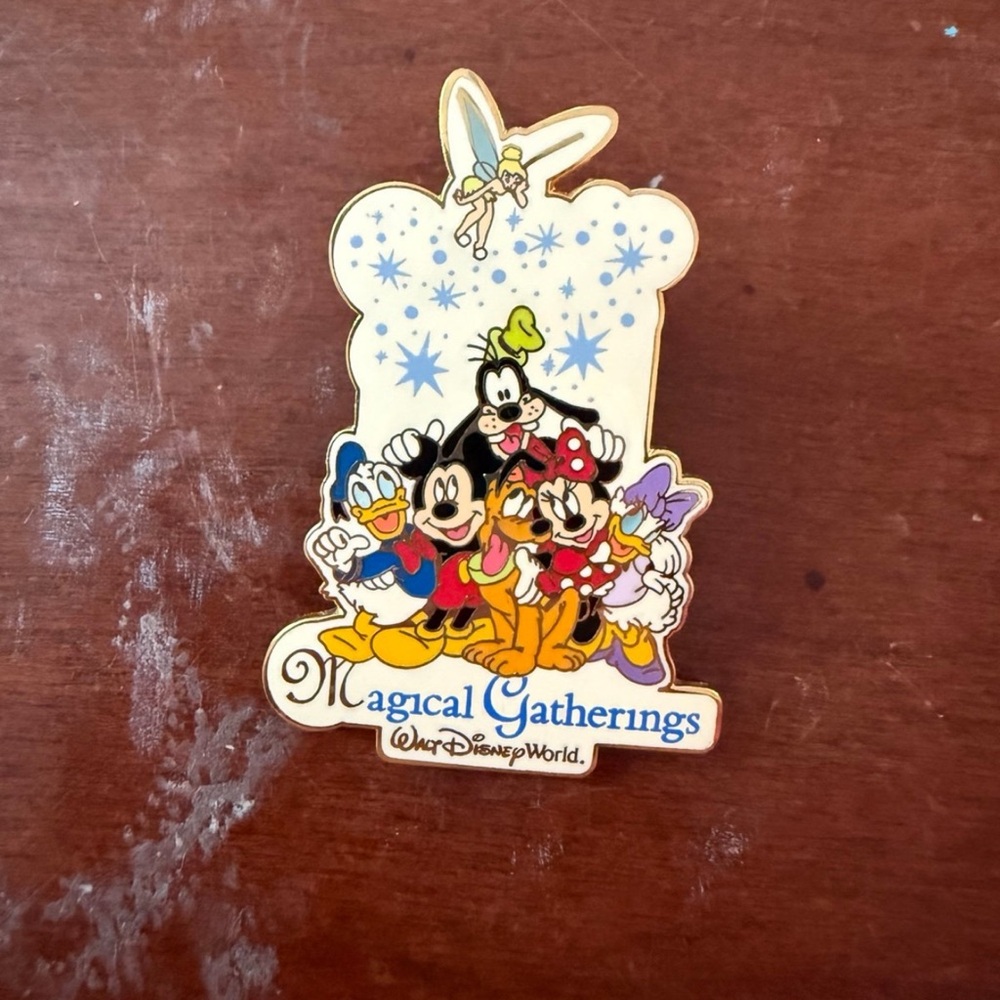 Disney Gold and Black Pin with Mickey Silhouette